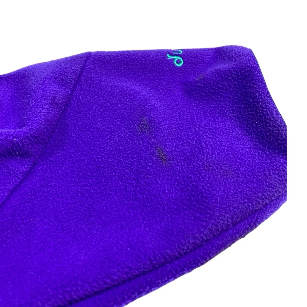 VTG 90s Duofold Ski Jacket Fleece Micro Climate Womens S Purple Teal USA 1/4 Zip